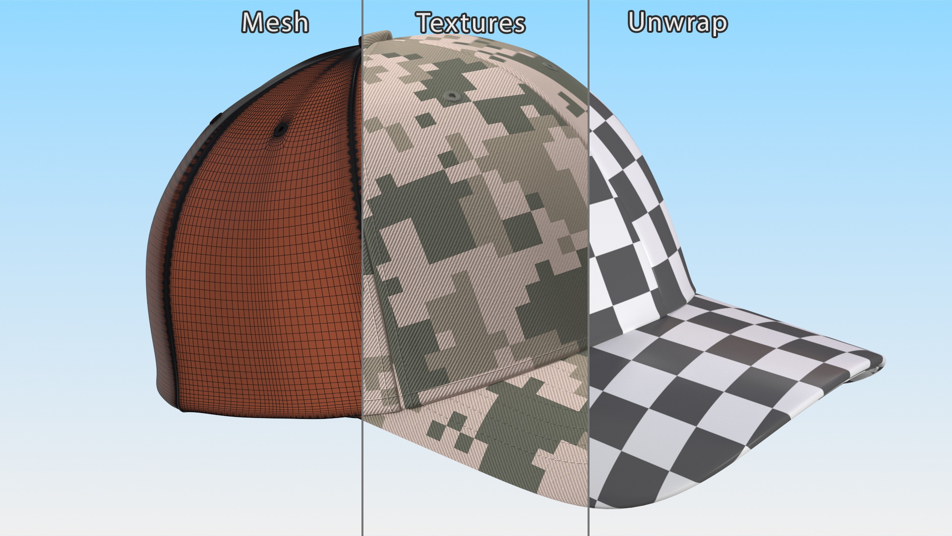 3D Cap Cotton Khaki Pixel Your Brand model