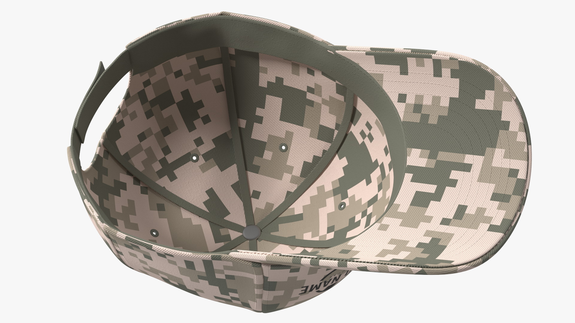 3D Cap Cotton Khaki Pixel Your Brand model