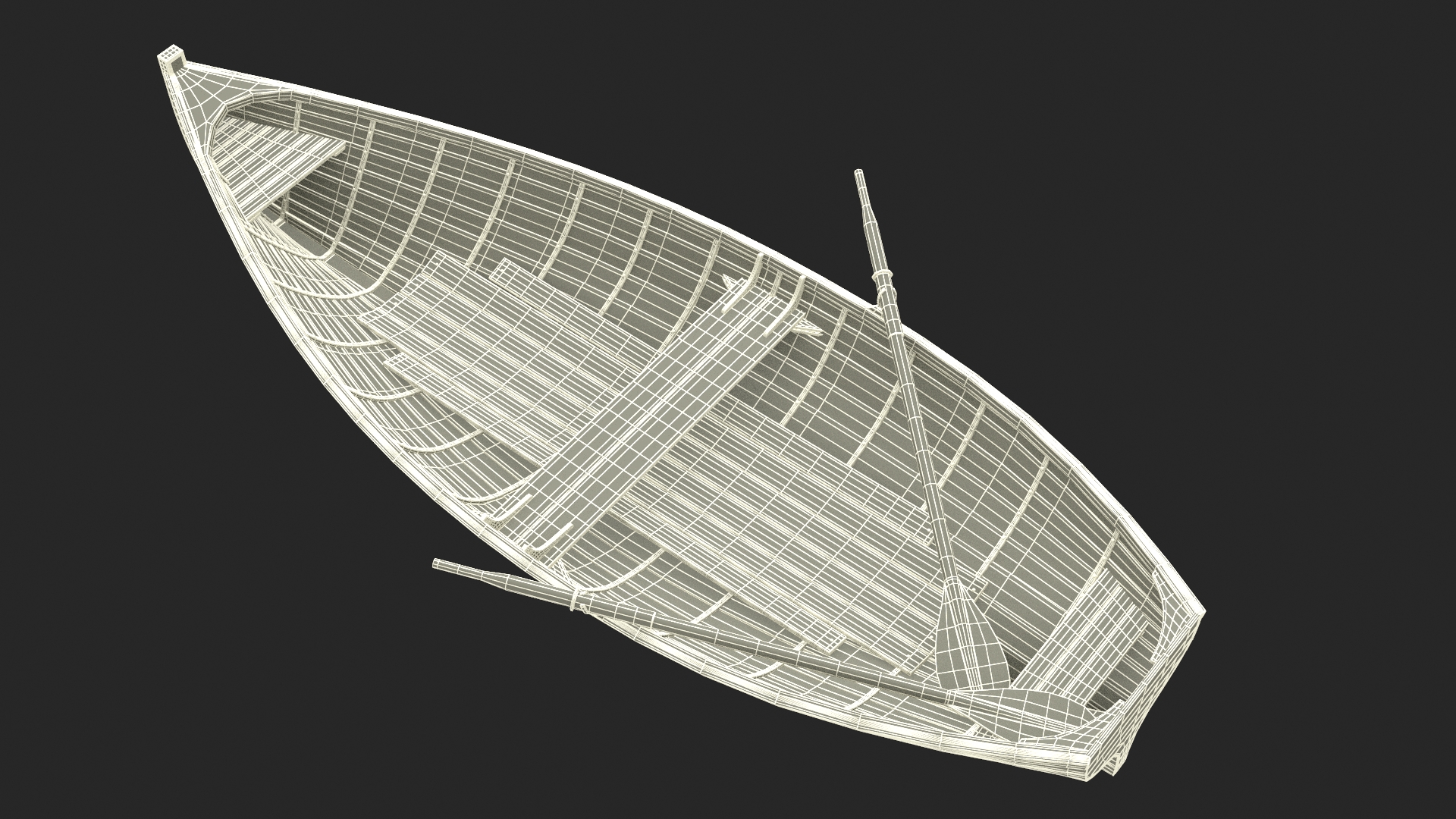 Old Modern Whitehall Row Boat 3D model
