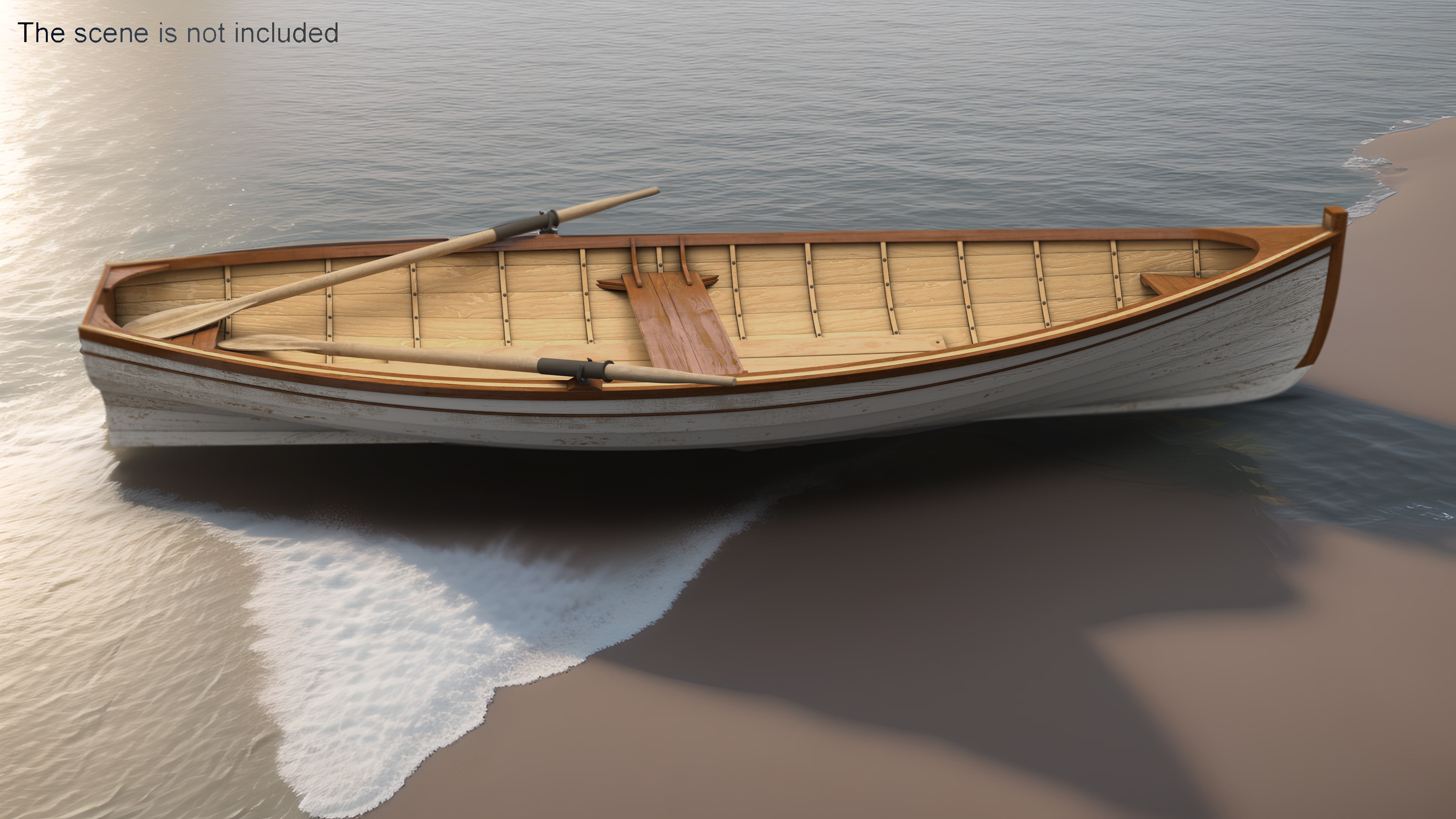 Old Modern Whitehall Row Boat 3D model
