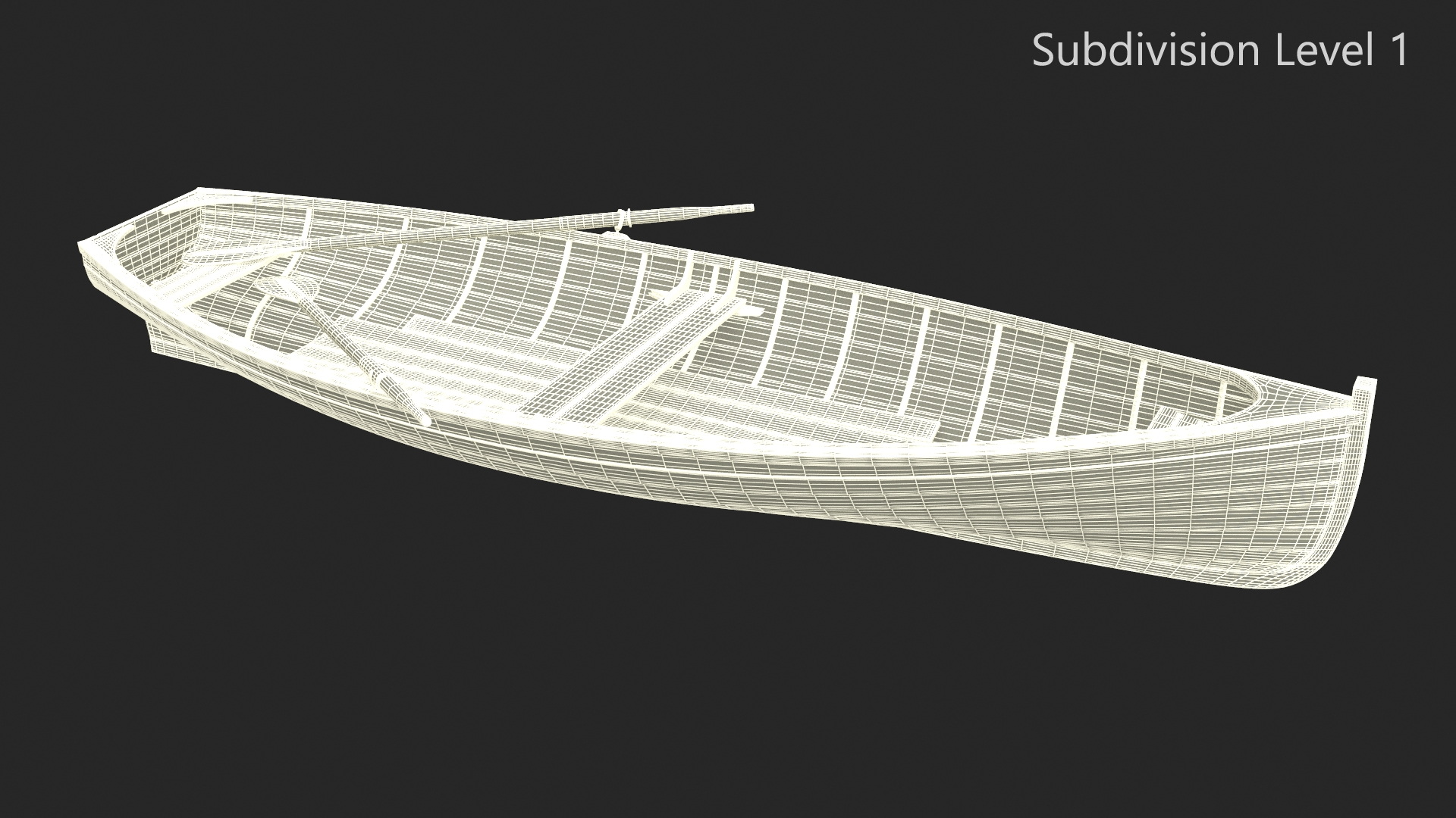 Old Modern Whitehall Row Boat 3D model