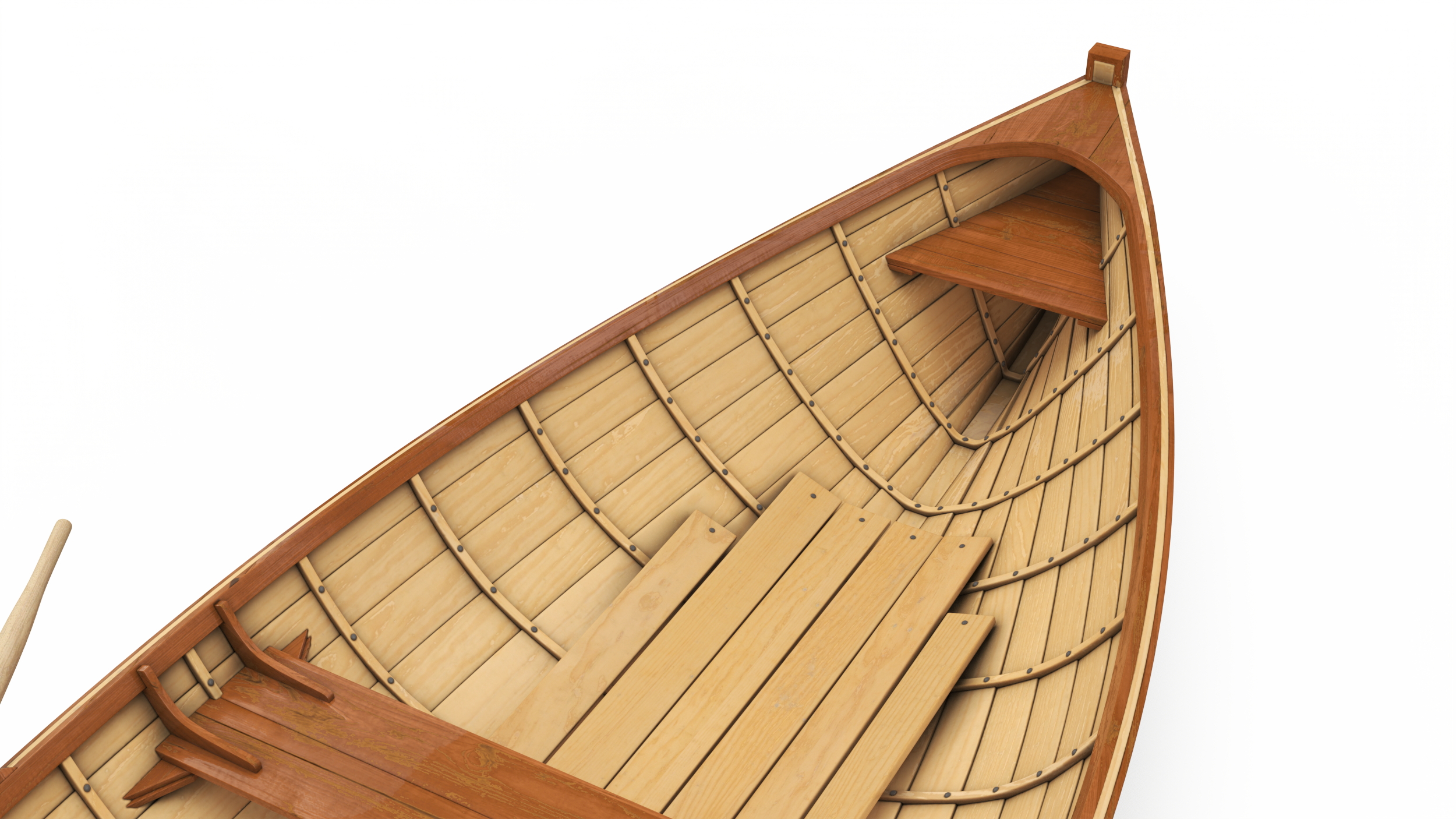 Old Modern Whitehall Row Boat 3D model