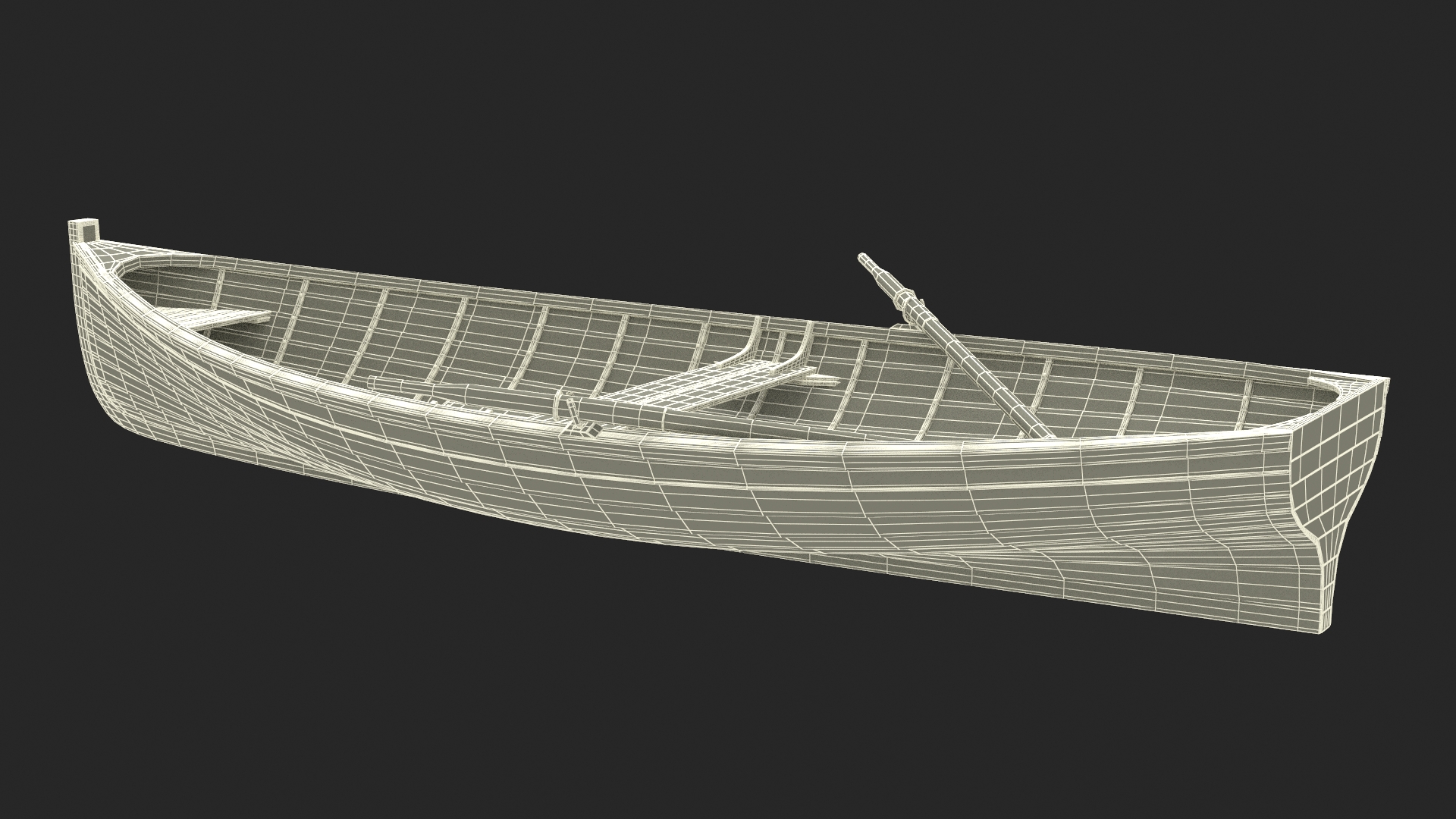 Old Modern Whitehall Row Boat 3D model