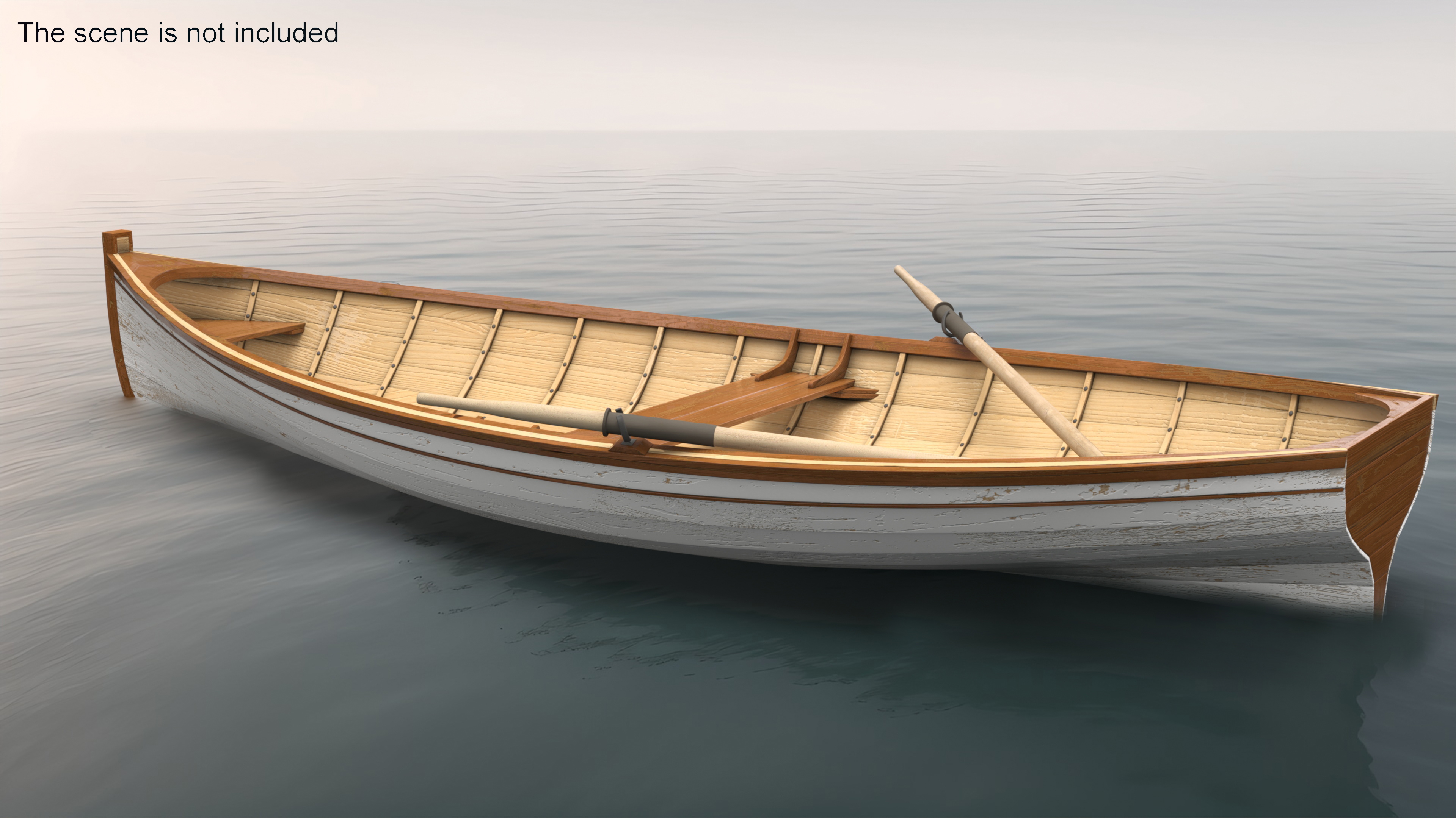 Old Modern Whitehall Row Boat 3D model