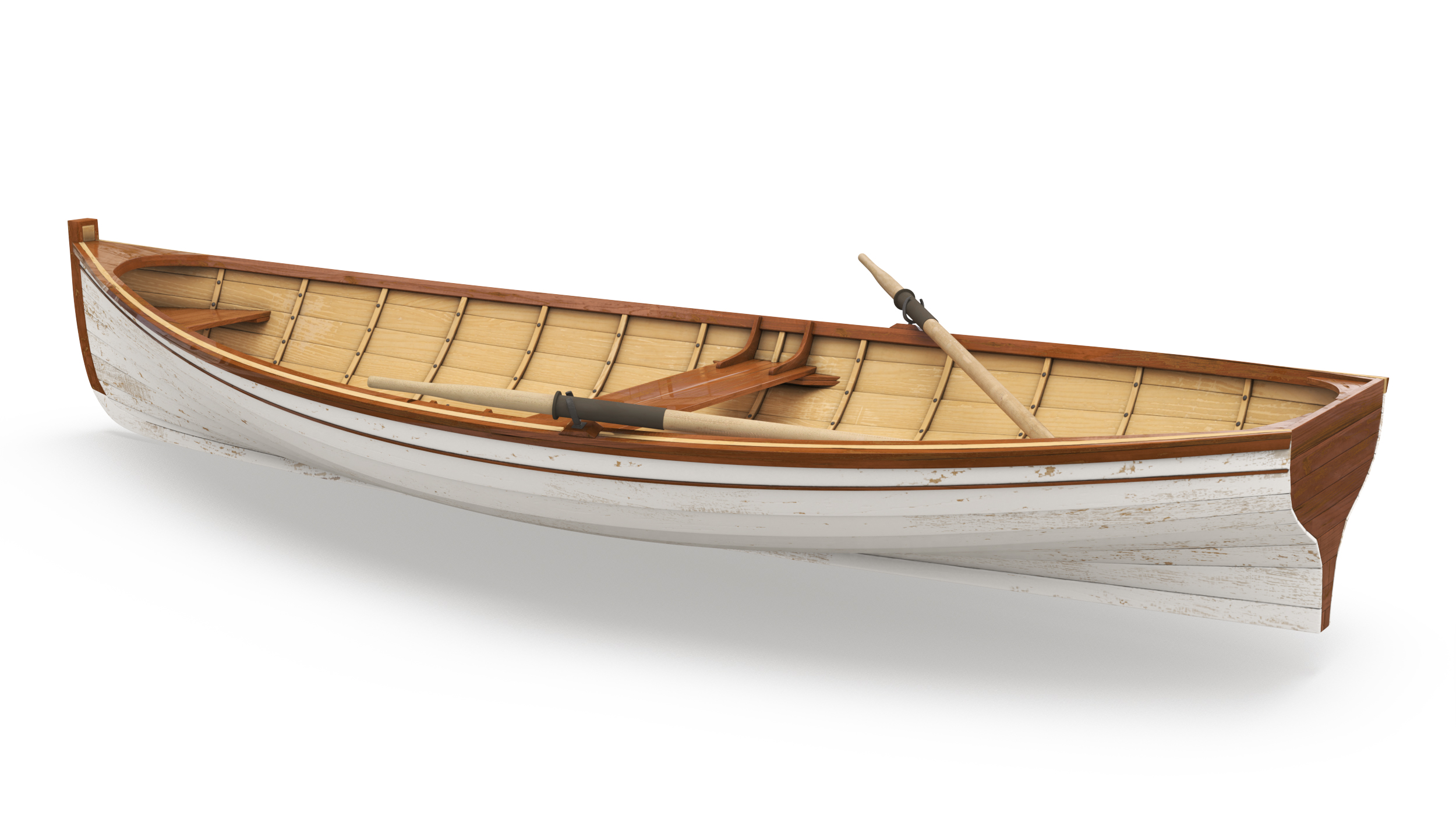 Old Modern Whitehall Row Boat 3D model