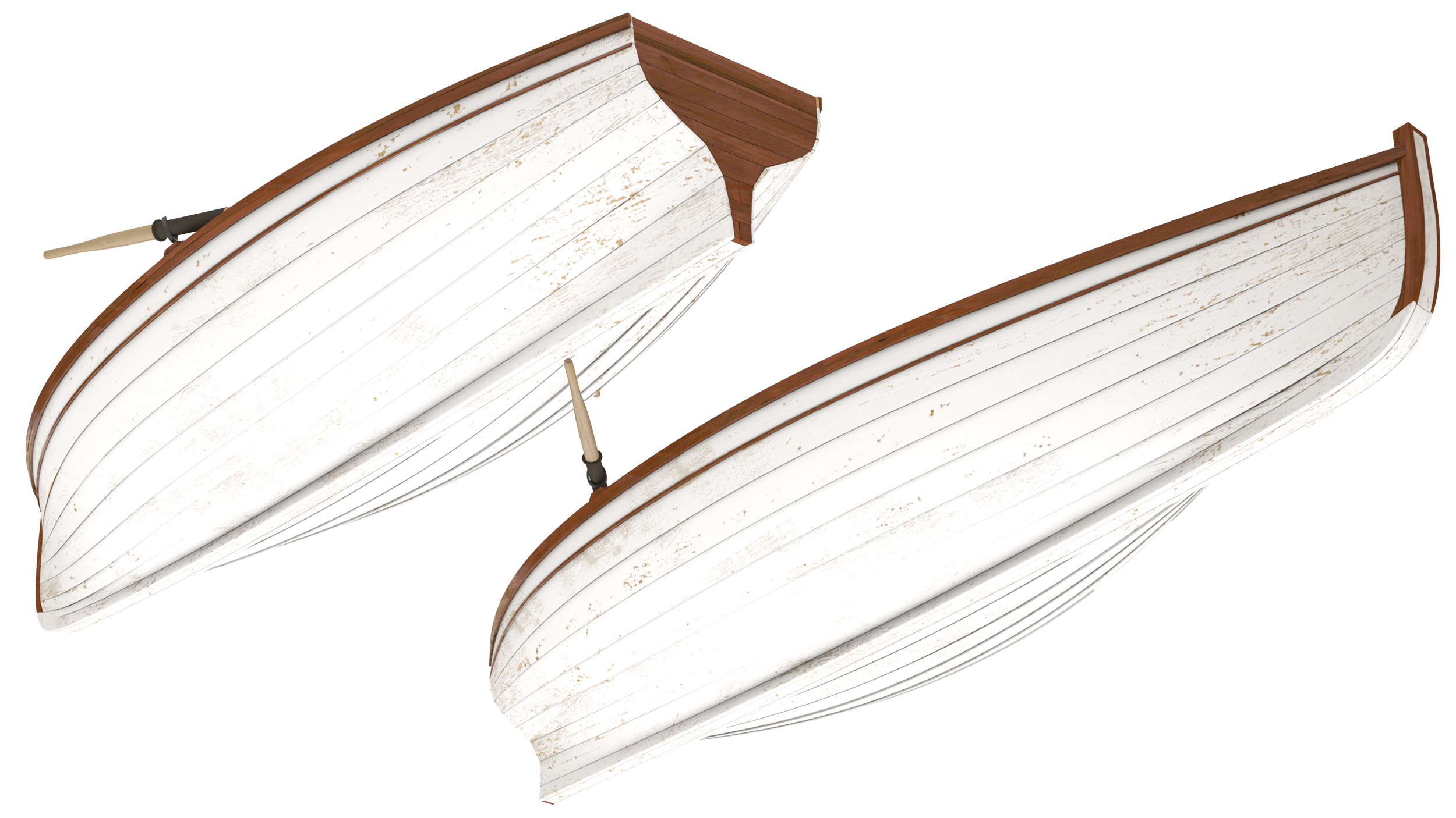 Old Modern Whitehall Row Boat 3D model