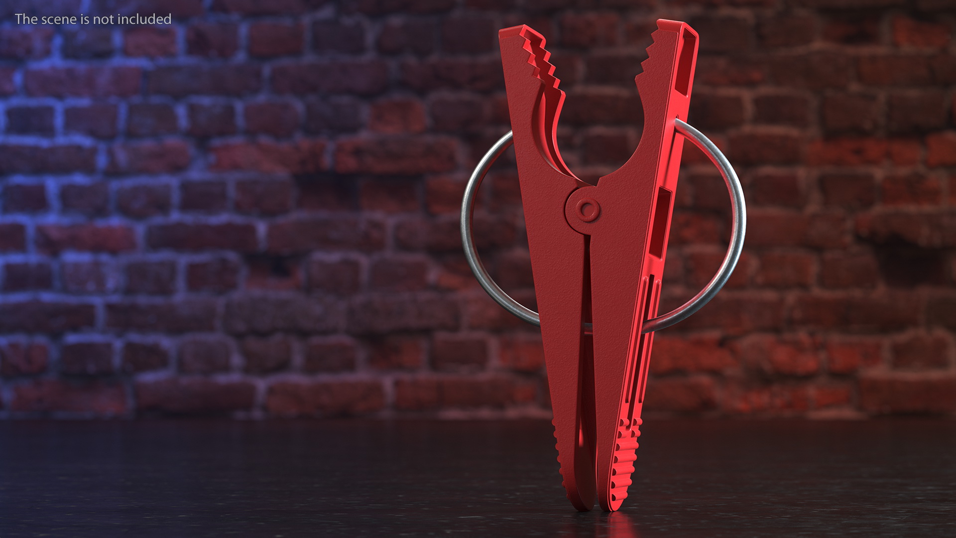 3D model Plastic Clothespin Red Pressed