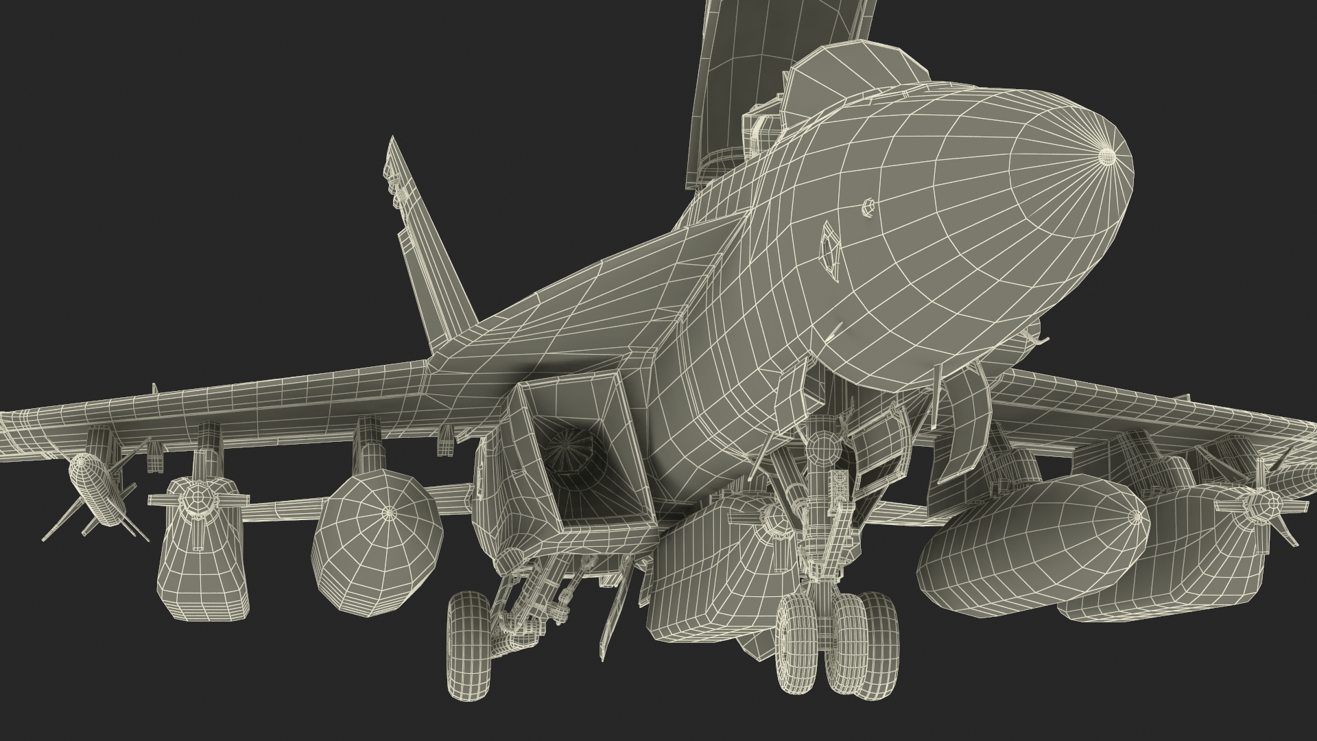 3D Electronic Warfare Aircraft Boeing EA 18G Rigged model