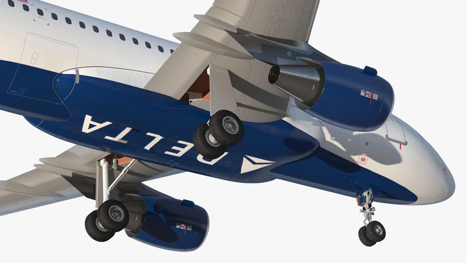 Delta A320 Passenger Aircraft Jet Airliner Simplified - view 9