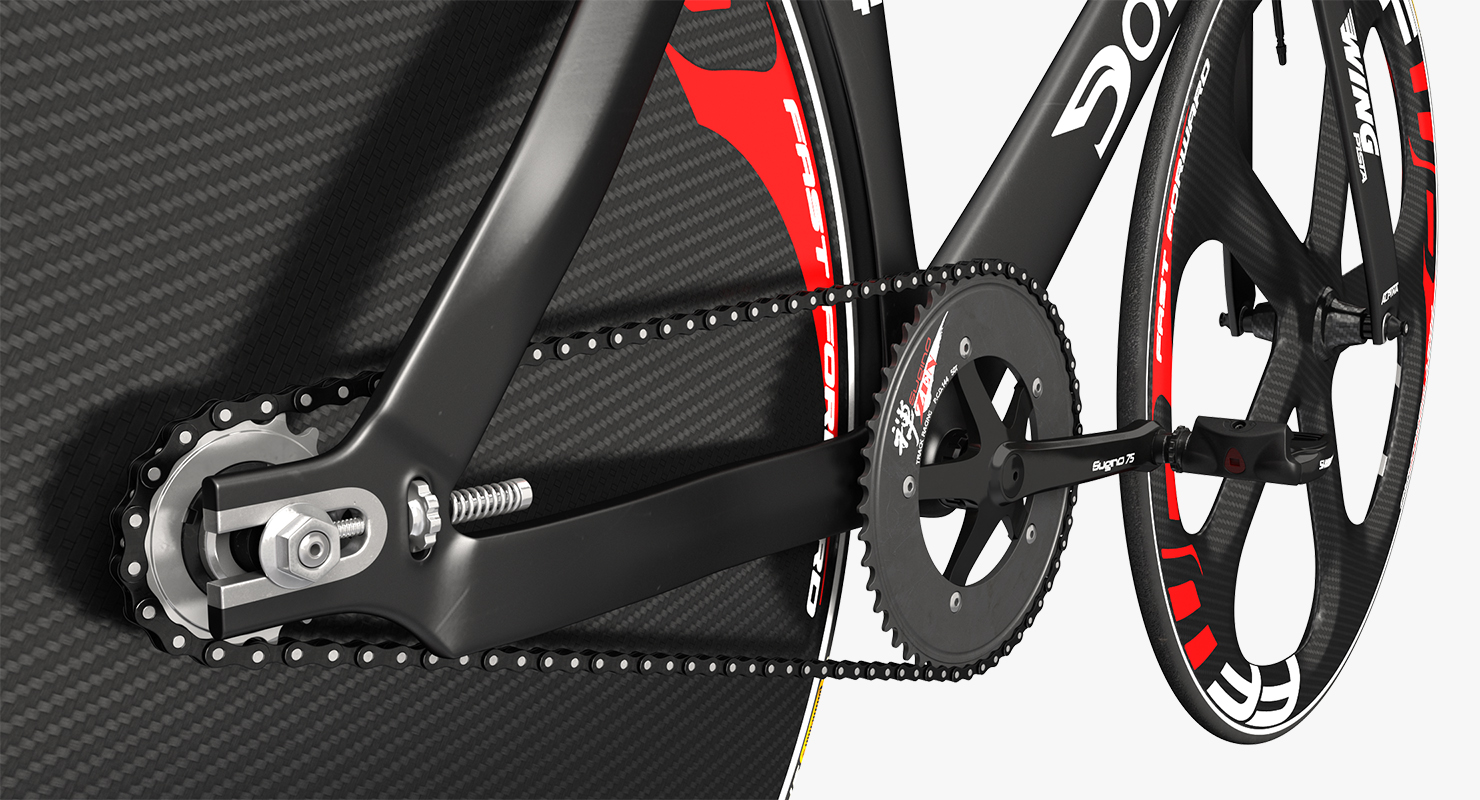 Dolan DF4 Carbon Track Bike Rigged 3D model