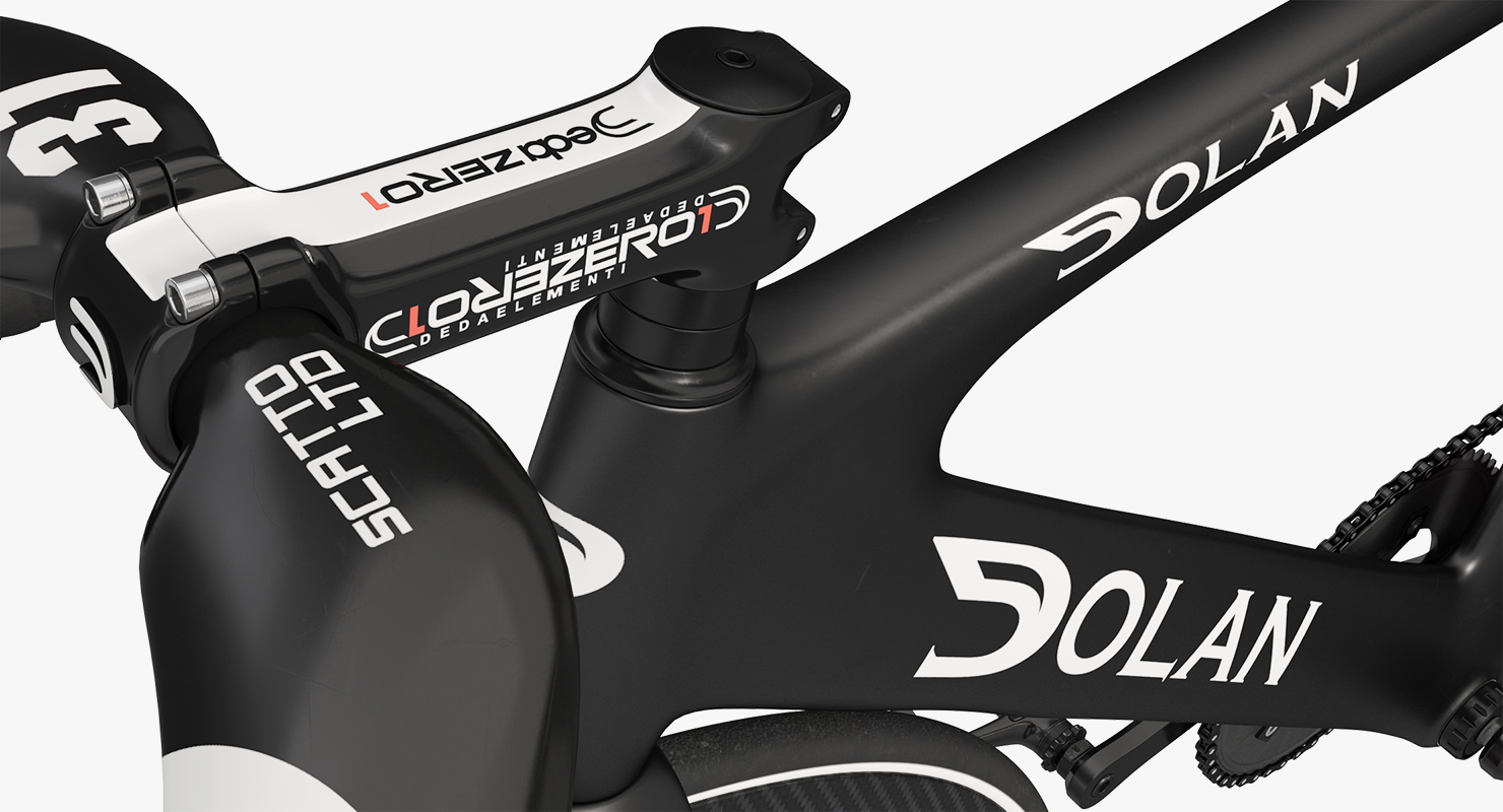 Dolan DF4 Carbon Track Bike Rigged 3D model