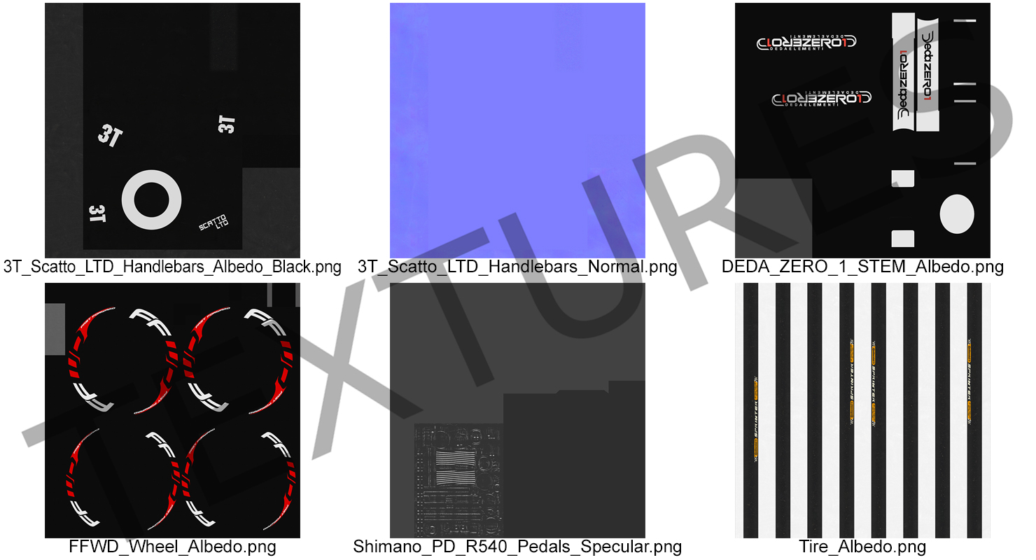 Dolan DF4 Carbon Track Bike Rigged 3D model