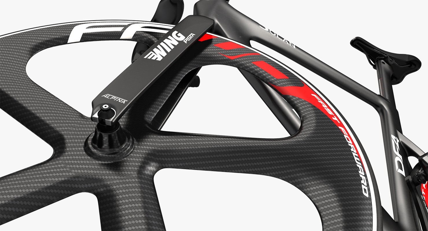 Dolan DF4 Carbon Track Bike Rigged 3D model