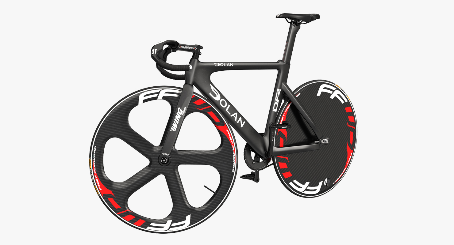 Dolan DF4 Carbon Track Bike Rigged 3D model