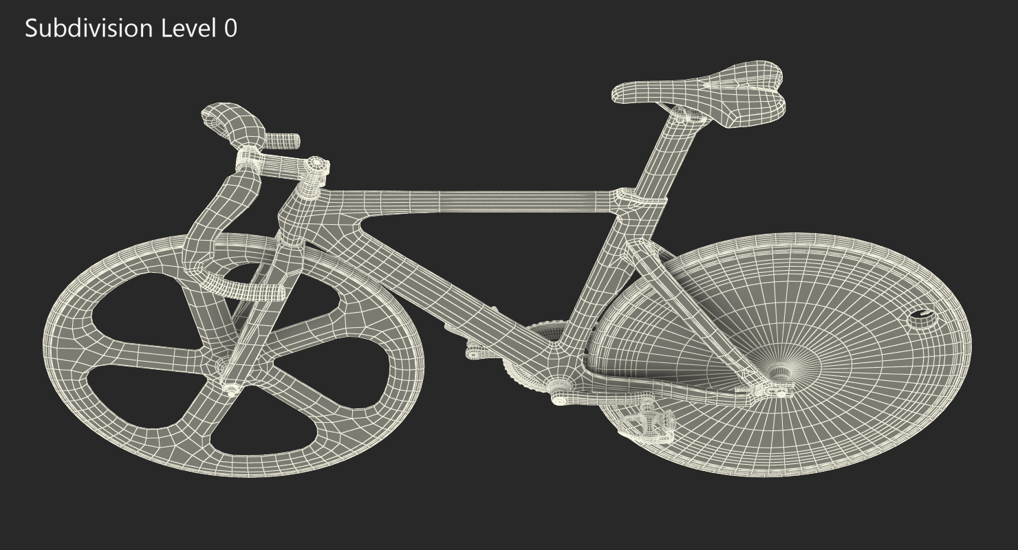 Dolan DF4 Carbon Track Bike Rigged 3D model