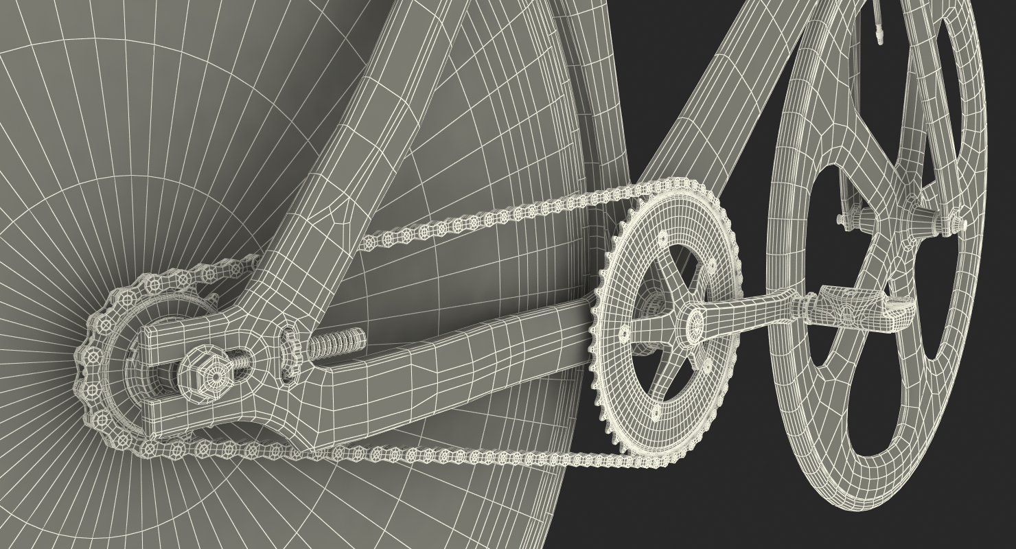 Dolan DF4 Carbon Track Bike Rigged 3D model