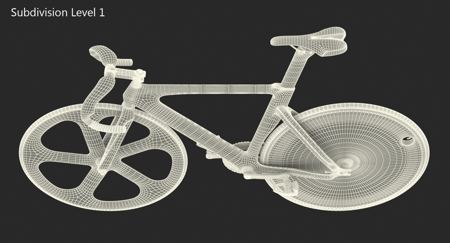 Dolan DF4 Carbon Track Bike Rigged 3D model
