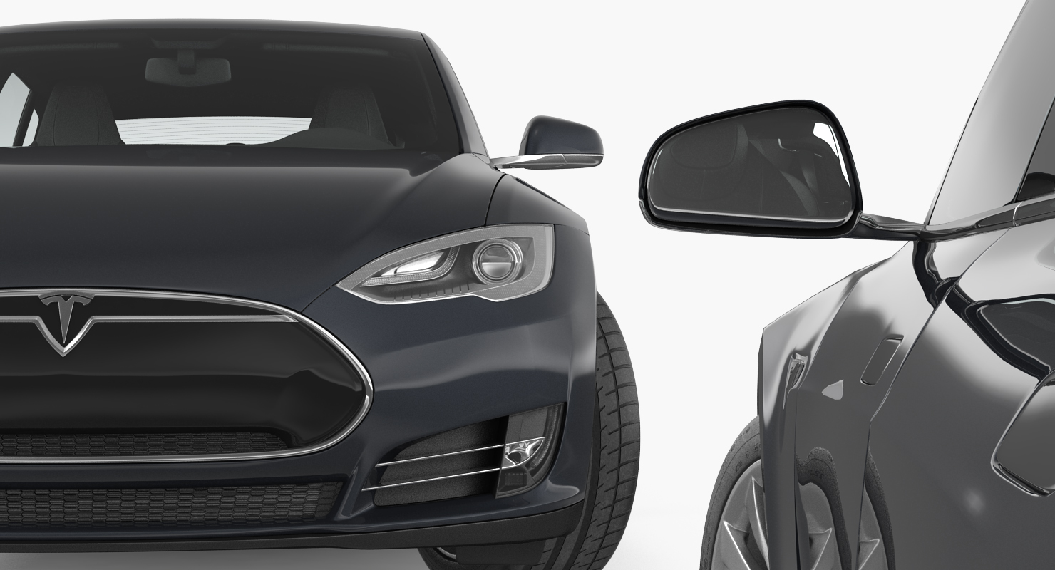 3D Tesla Model S 60 2015 Rigged model