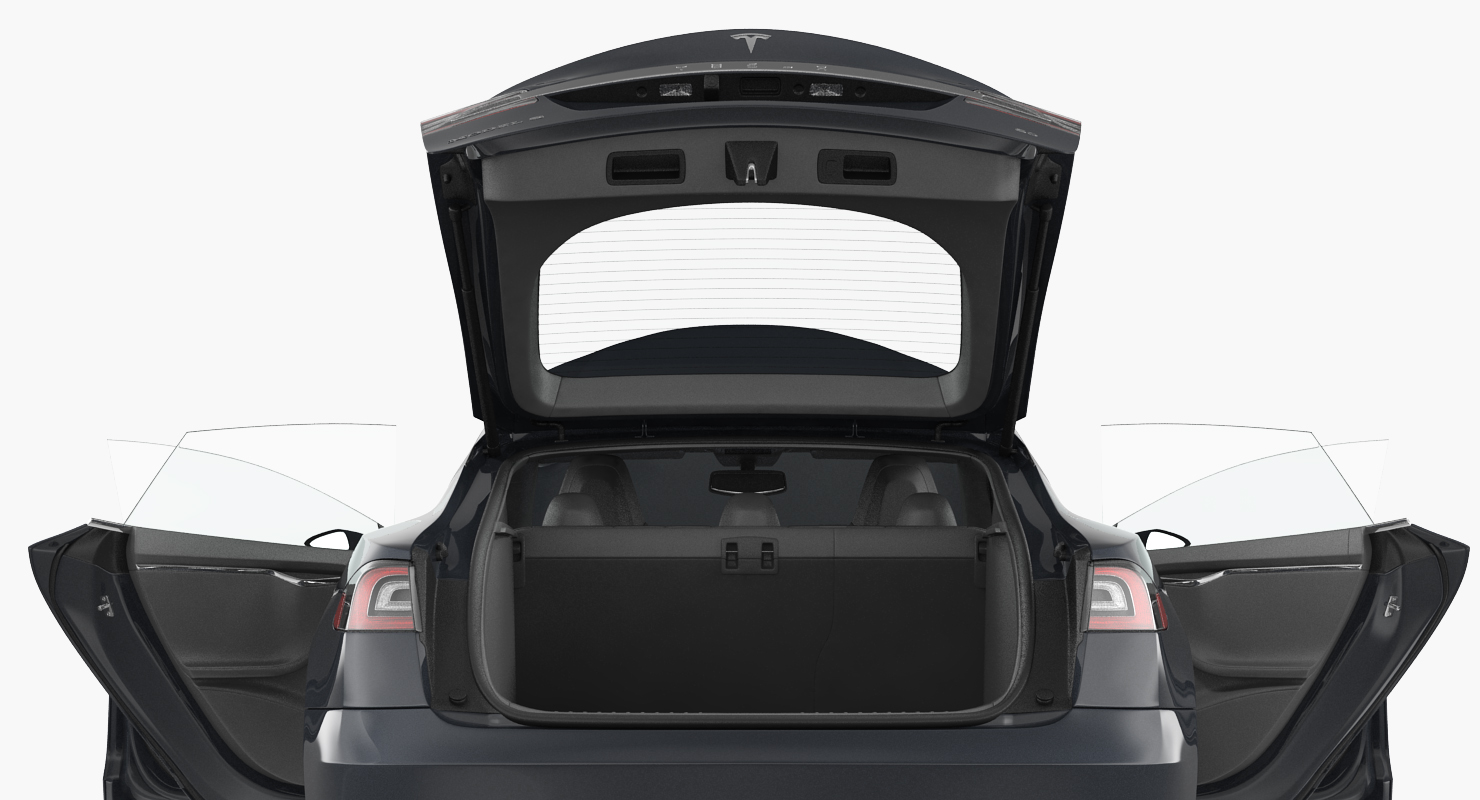 3D Tesla Model S 60 2015 Rigged model