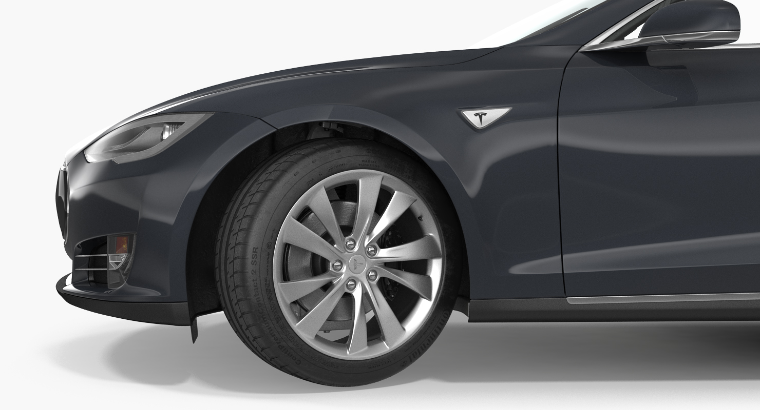 3D Tesla Model S 60 2015 Rigged model
