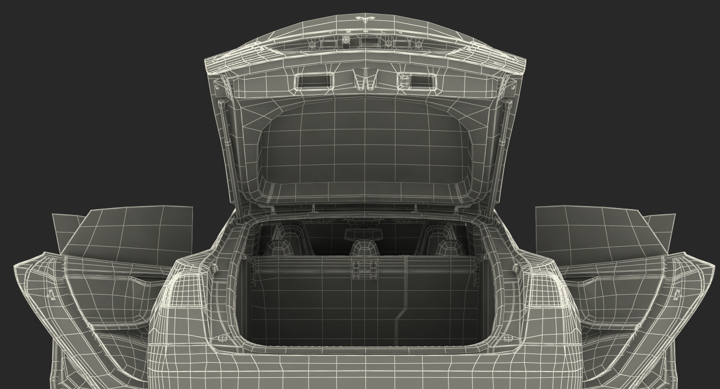 3D Tesla Model S 60 2015 Rigged model