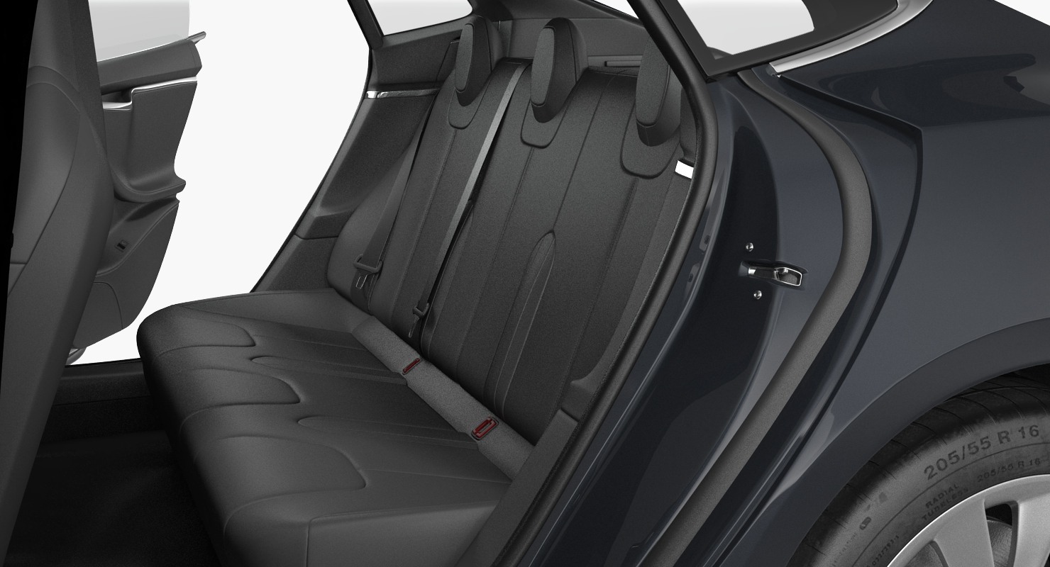 3D Tesla Model S 60 2015 Rigged model