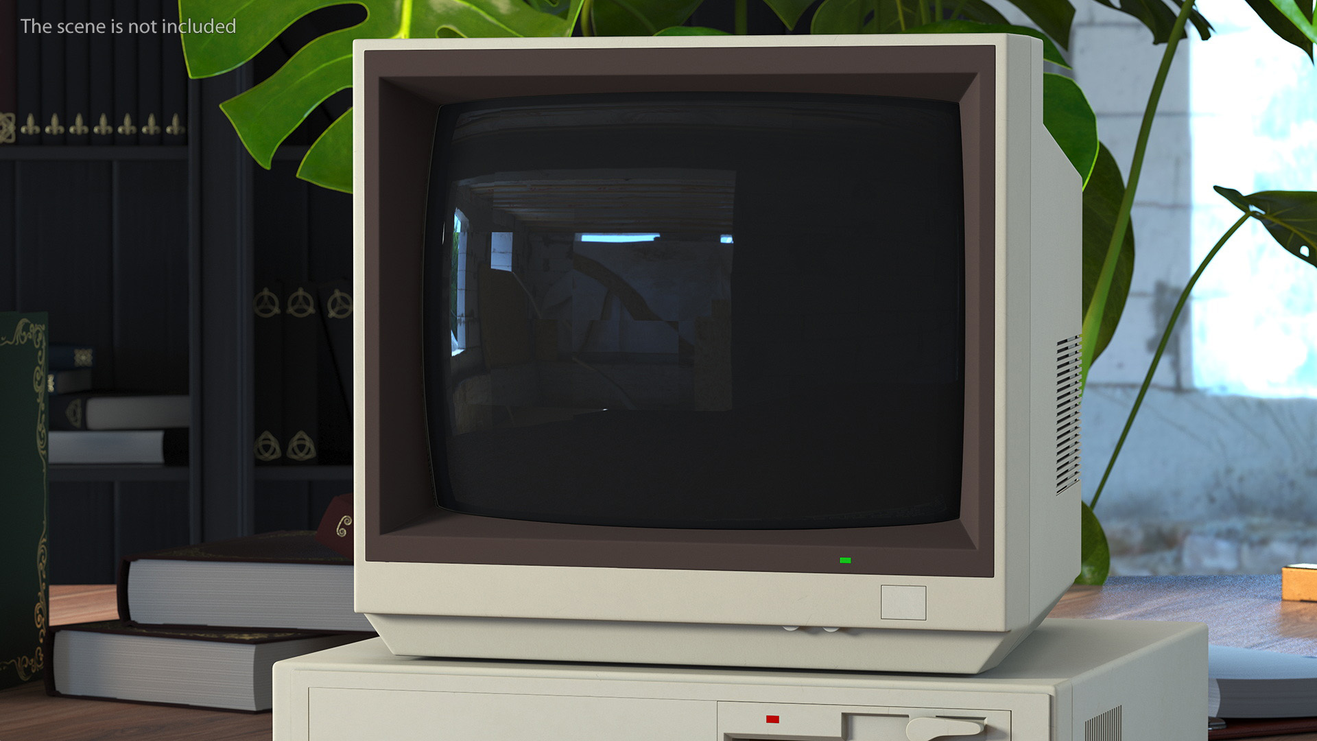 Old CRT Computer Monitor Display 3D