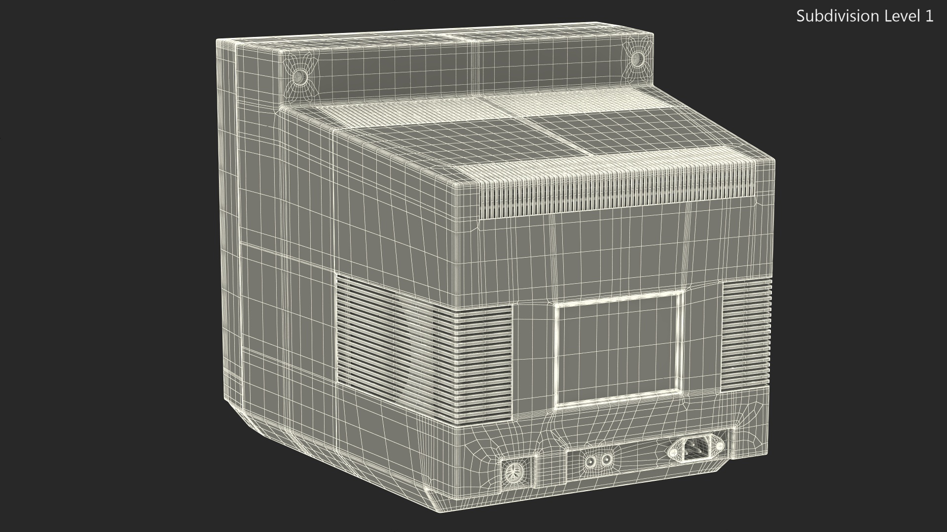 Old CRT Computer Monitor Display 3D