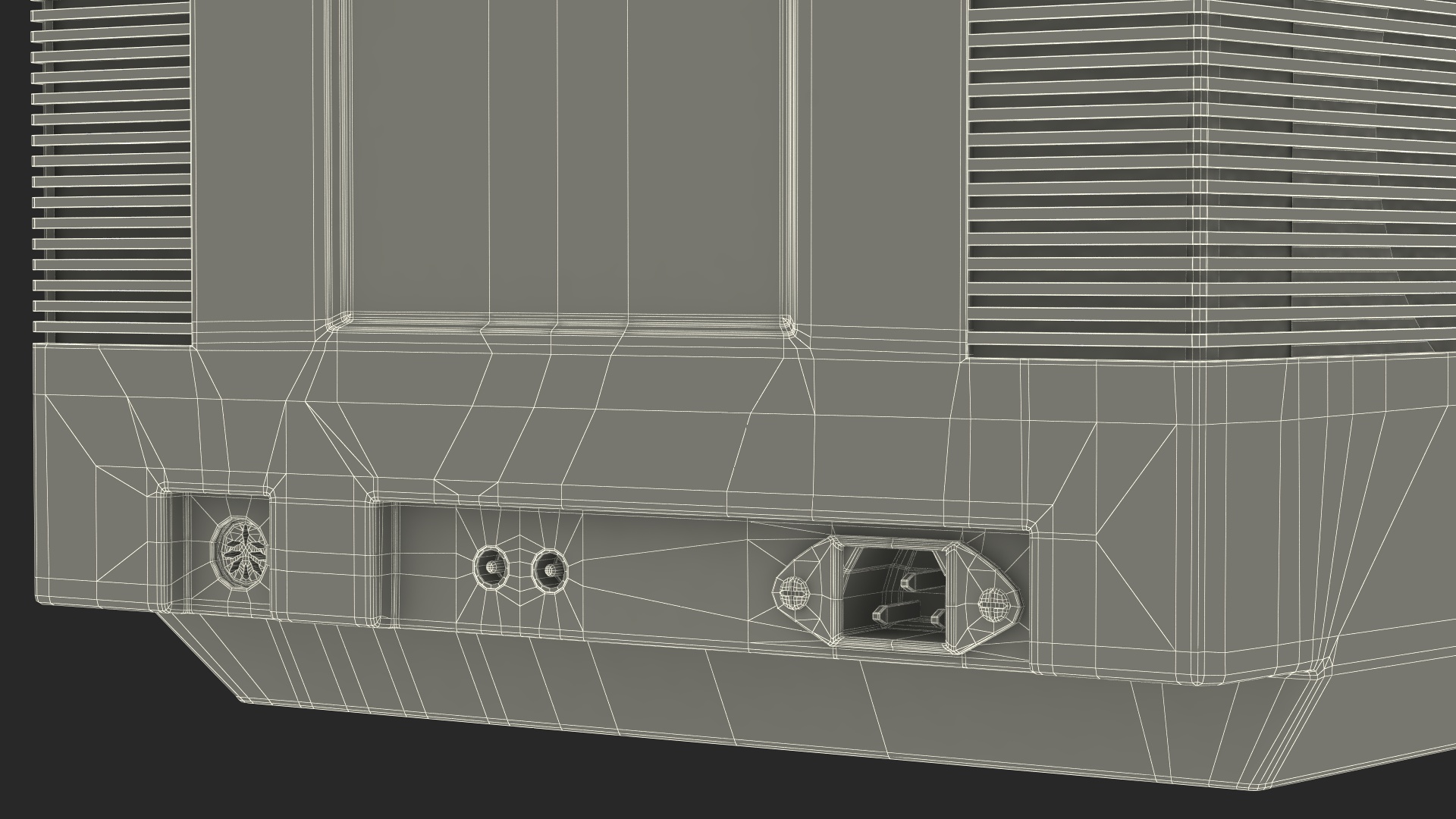 Old CRT Computer Monitor Display 3D