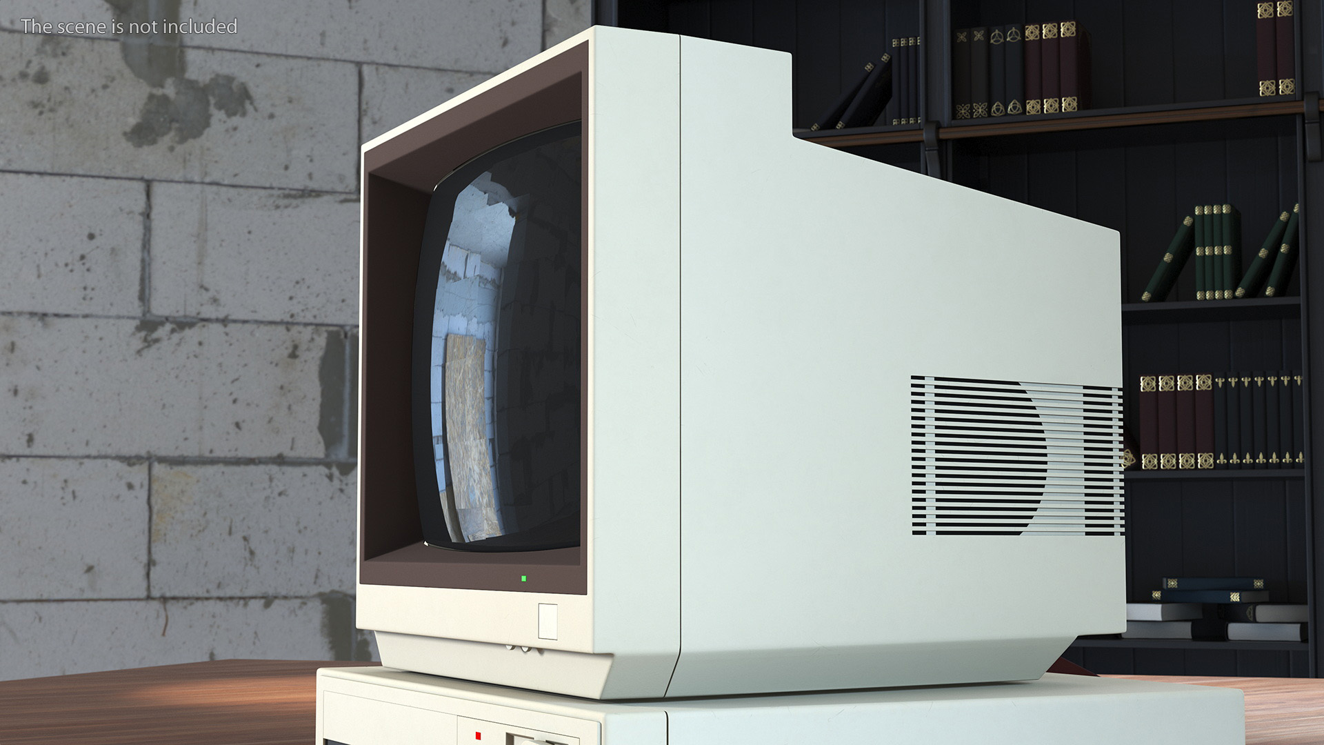 Old CRT Computer Monitor Display 3D
