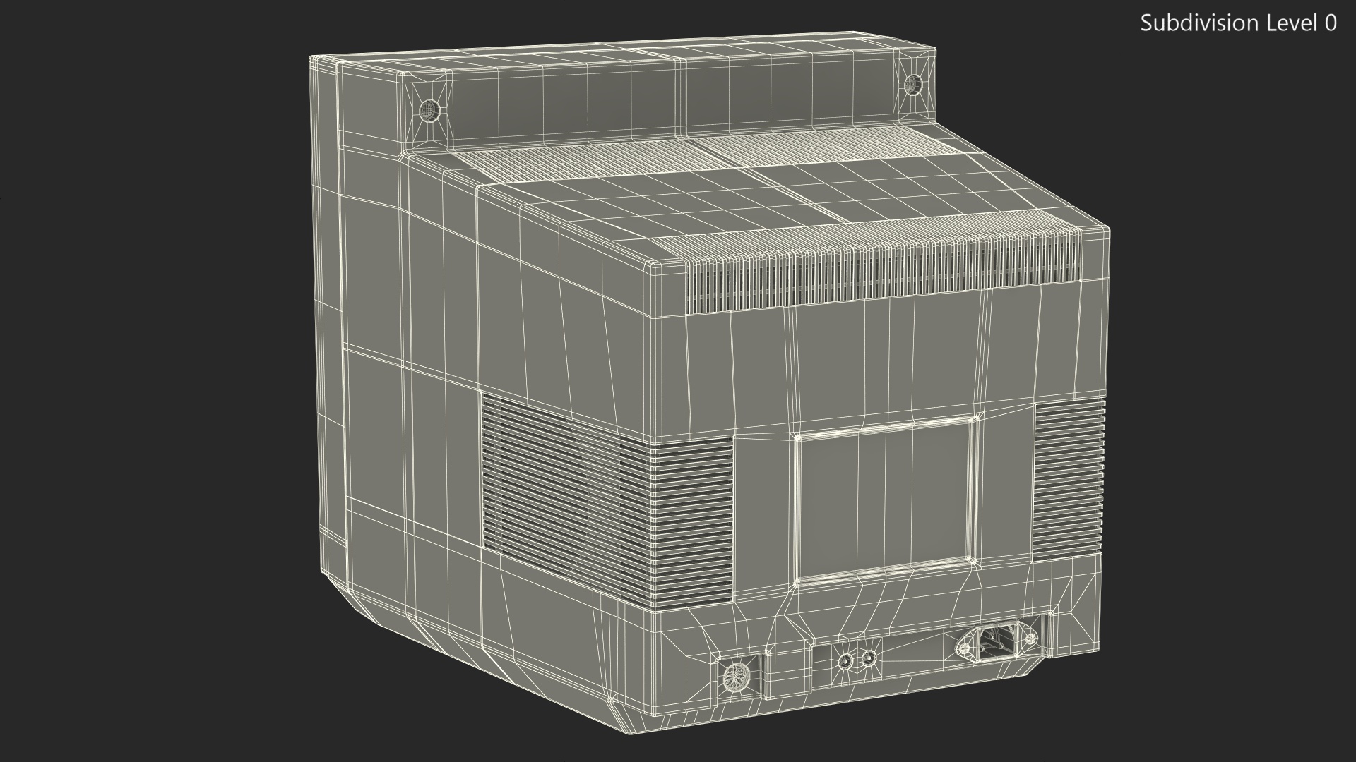 Old CRT Computer Monitor Display 3D
