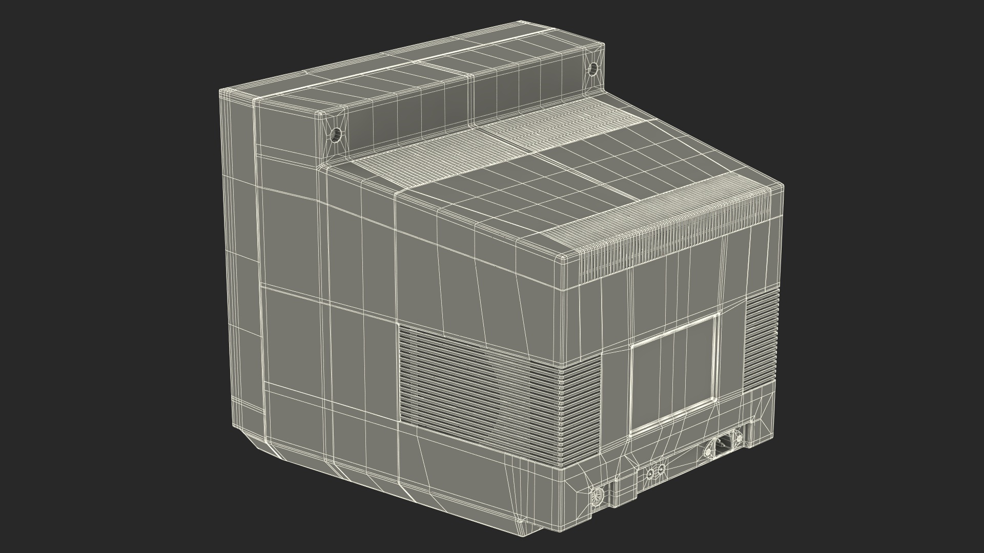 Old CRT Computer Monitor Display 3D