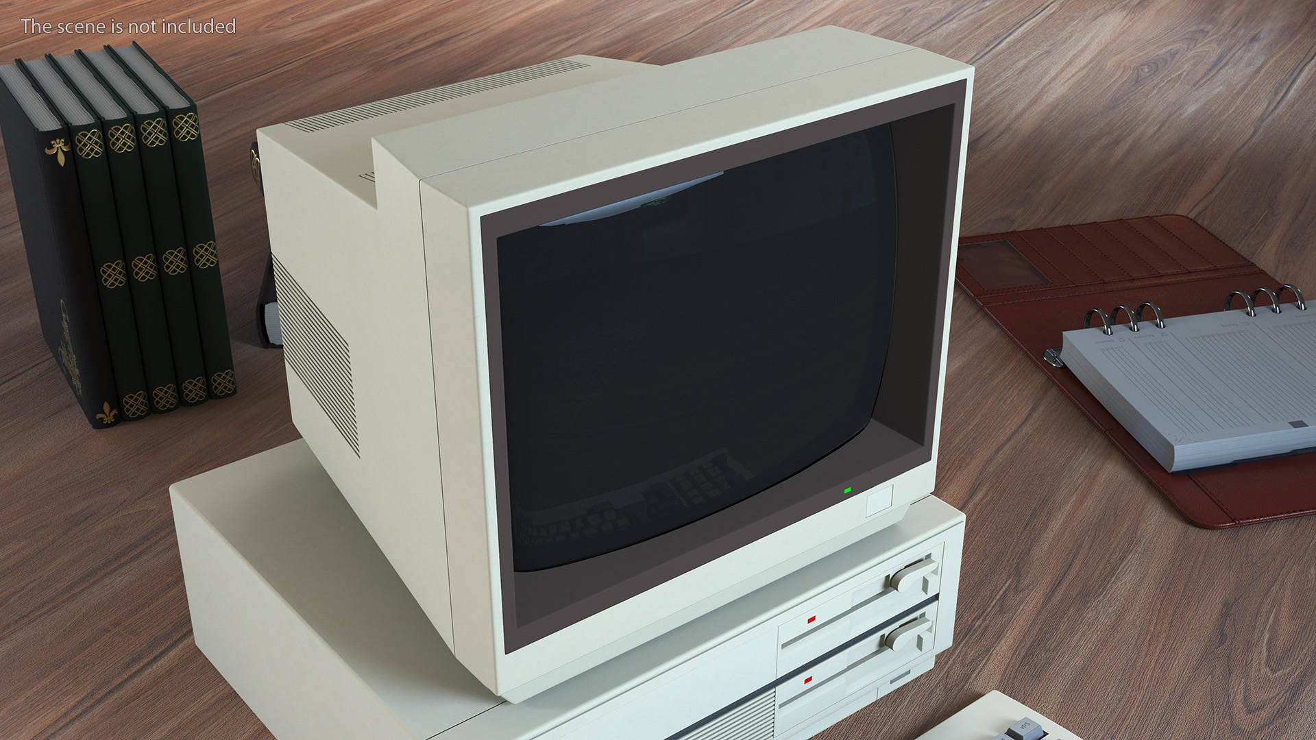 Old CRT Computer Monitor Display 3D