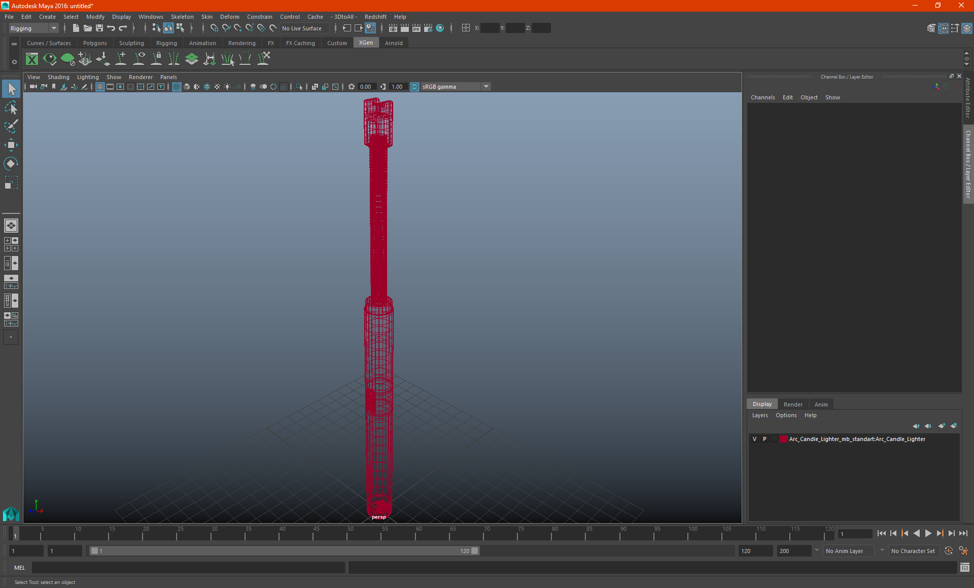 3D Arc Candle Lighter model