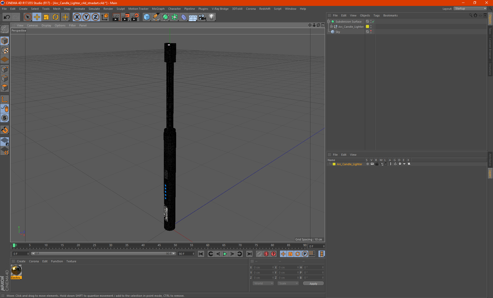 3D Arc Candle Lighter model