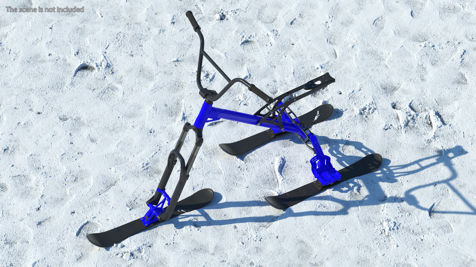 Snow Bike Blue 3D model