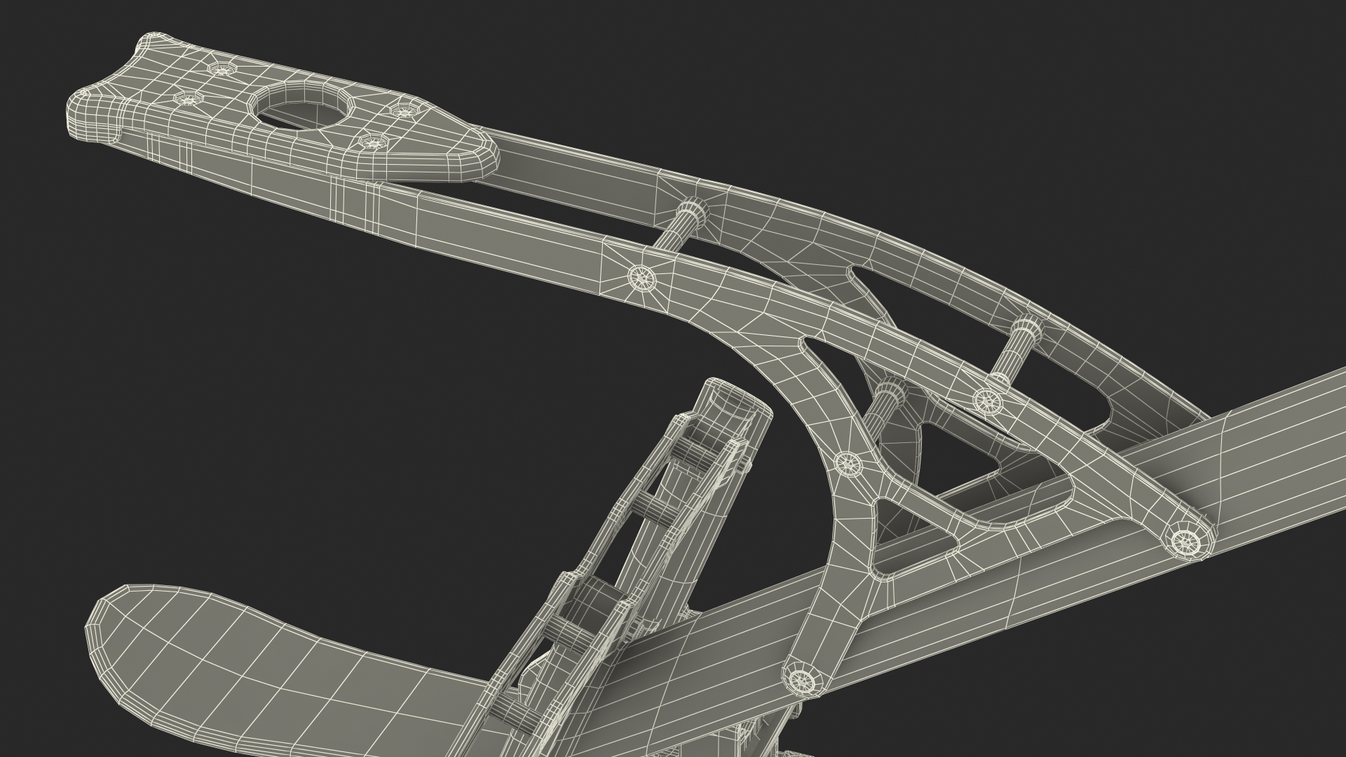 Snow Bike Blue 3D model