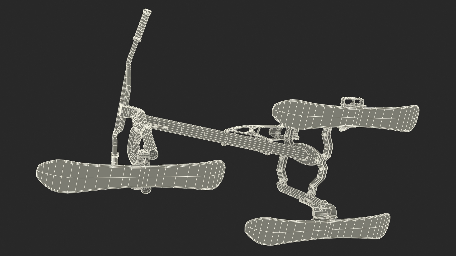 Snow Bike Blue 3D model