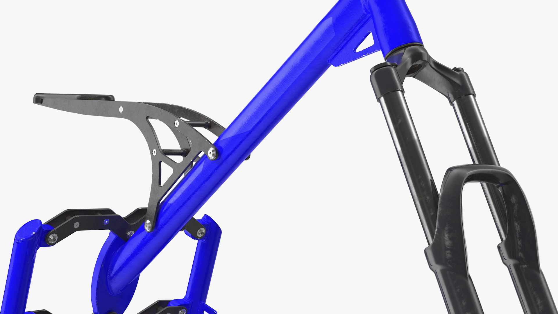 Snow Bike Blue 3D model