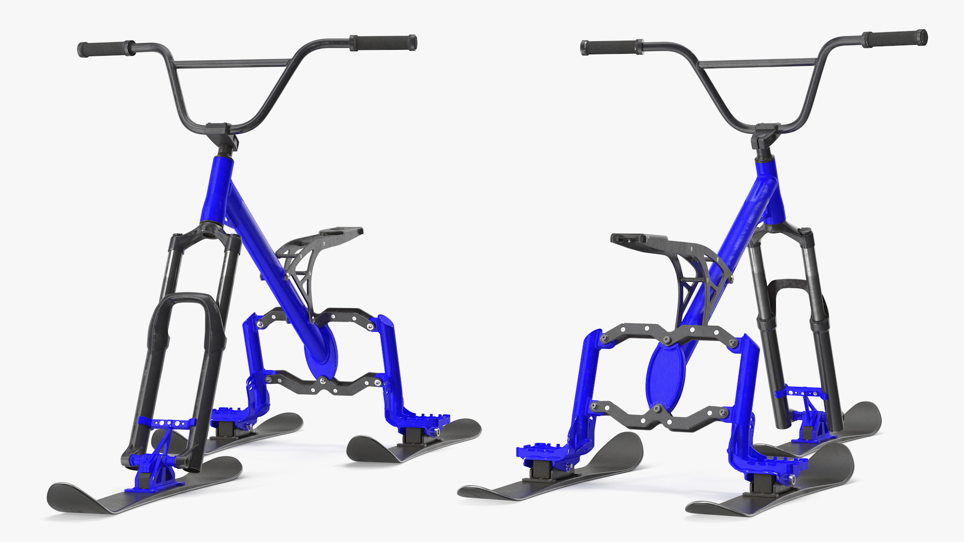 Snow Bike Blue 3D model