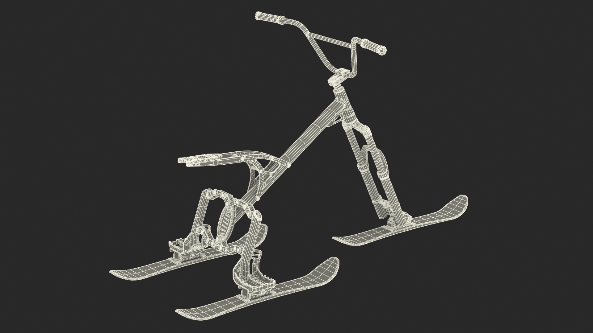 Snow Bike Blue 3D model