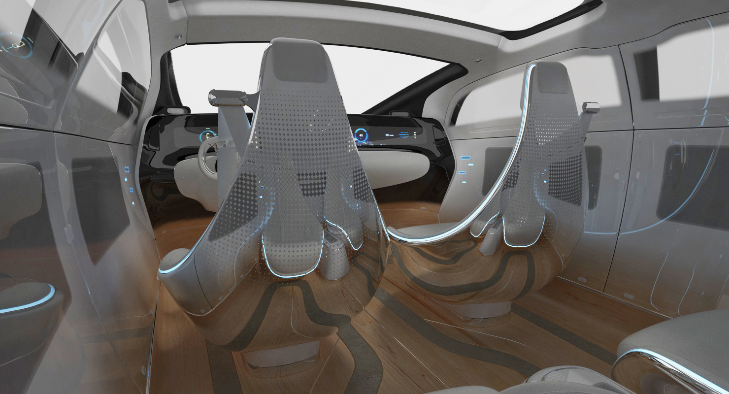 3D Autonomous Concept Car Mercedes Benz F015