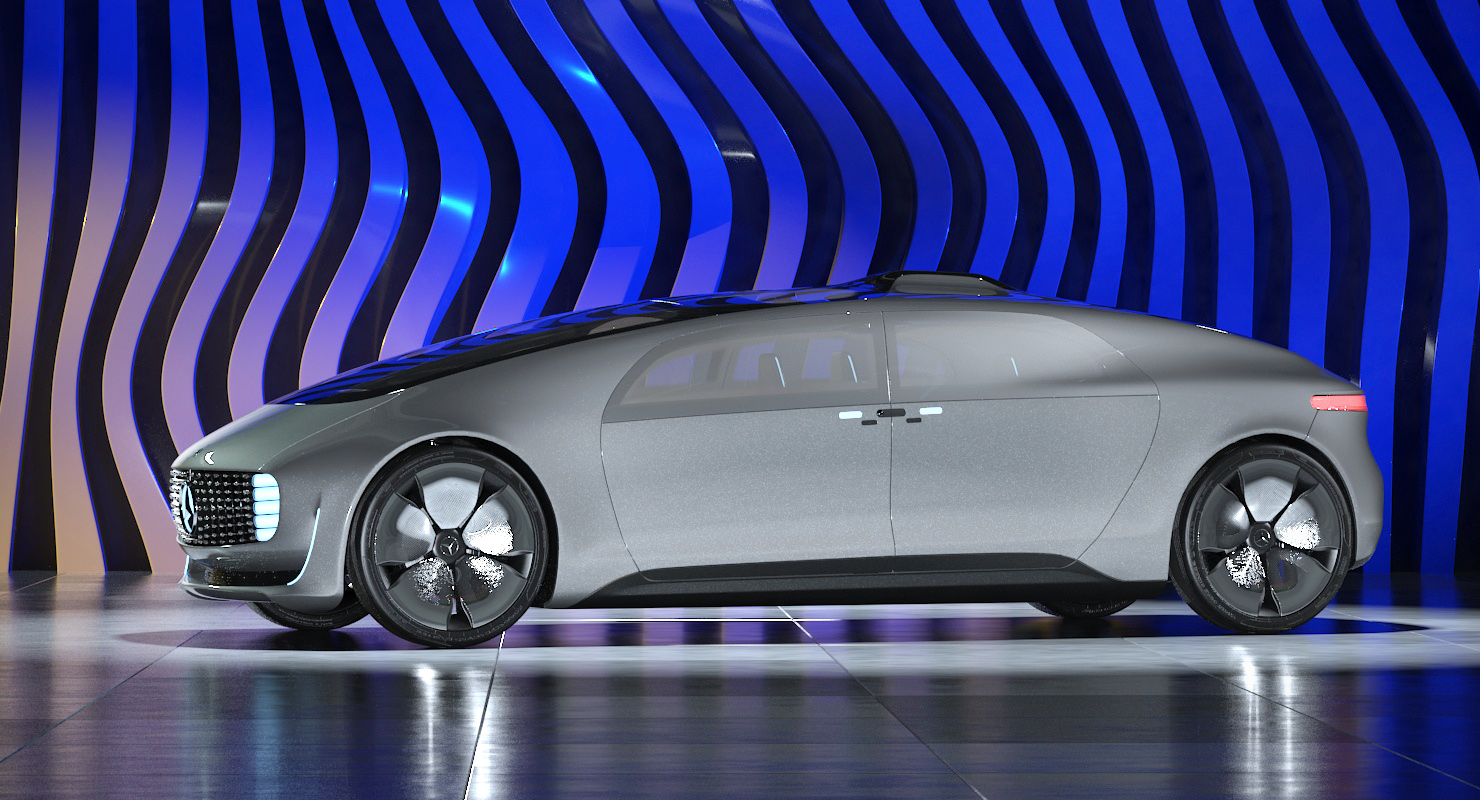 3D Autonomous Concept Car Mercedes Benz F015