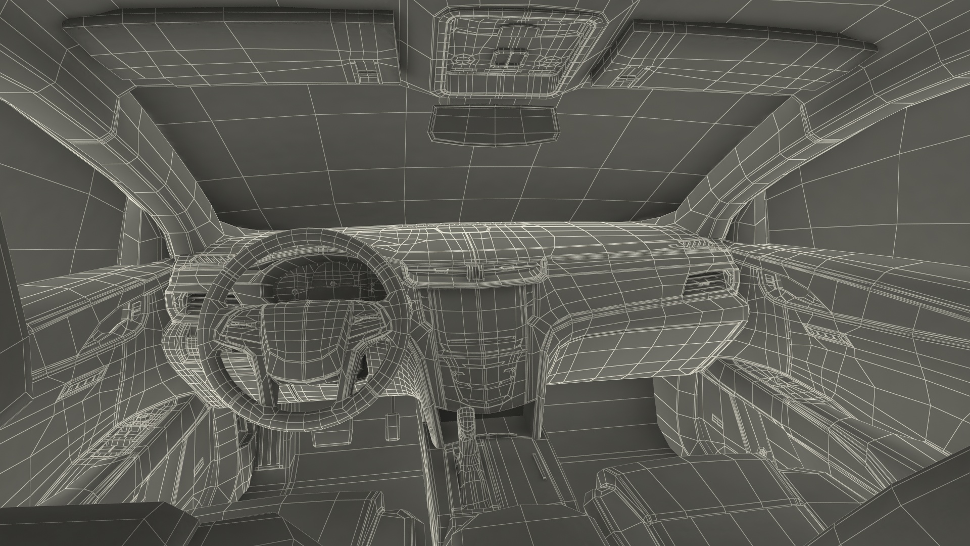 3D White Luxury Hearse Car Generic Rigged model