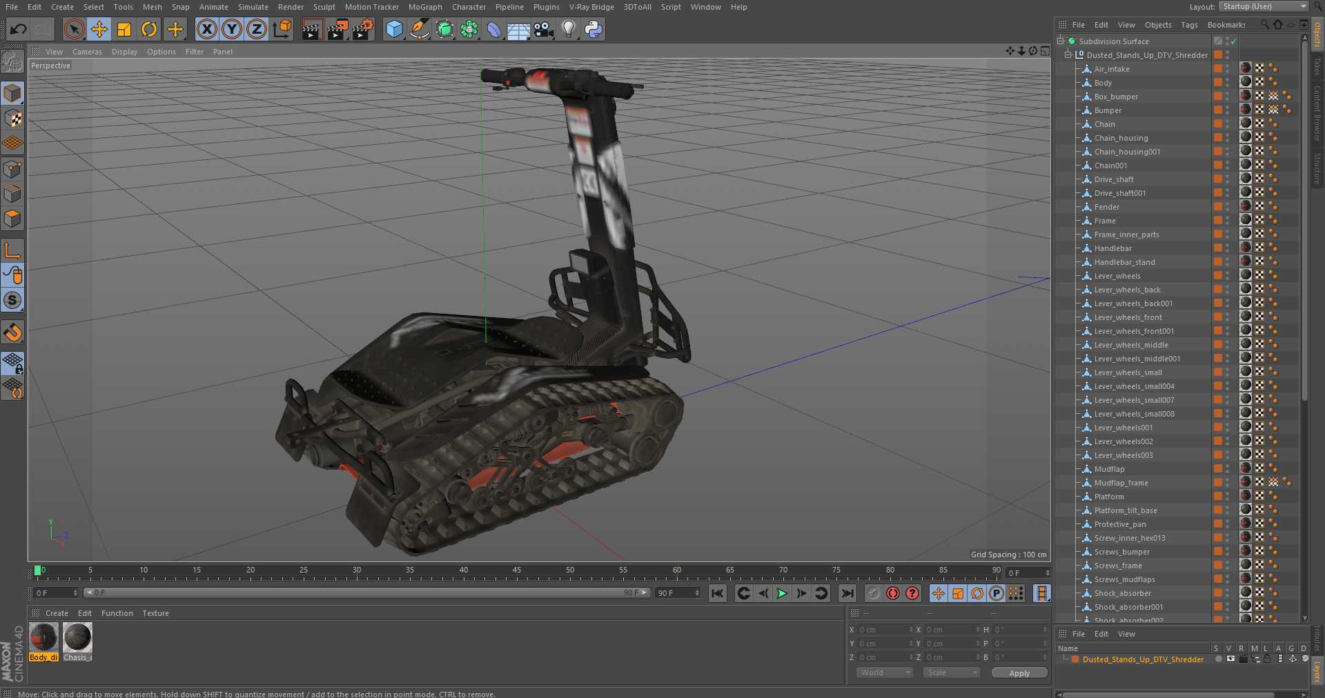 Dusted Stands Up DTV Shredder 3D model