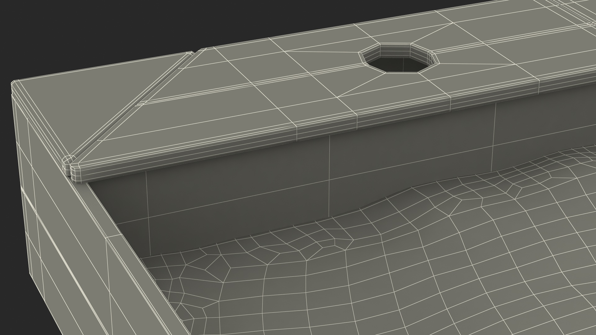 Wood Sandpit with Storage Box 3D model