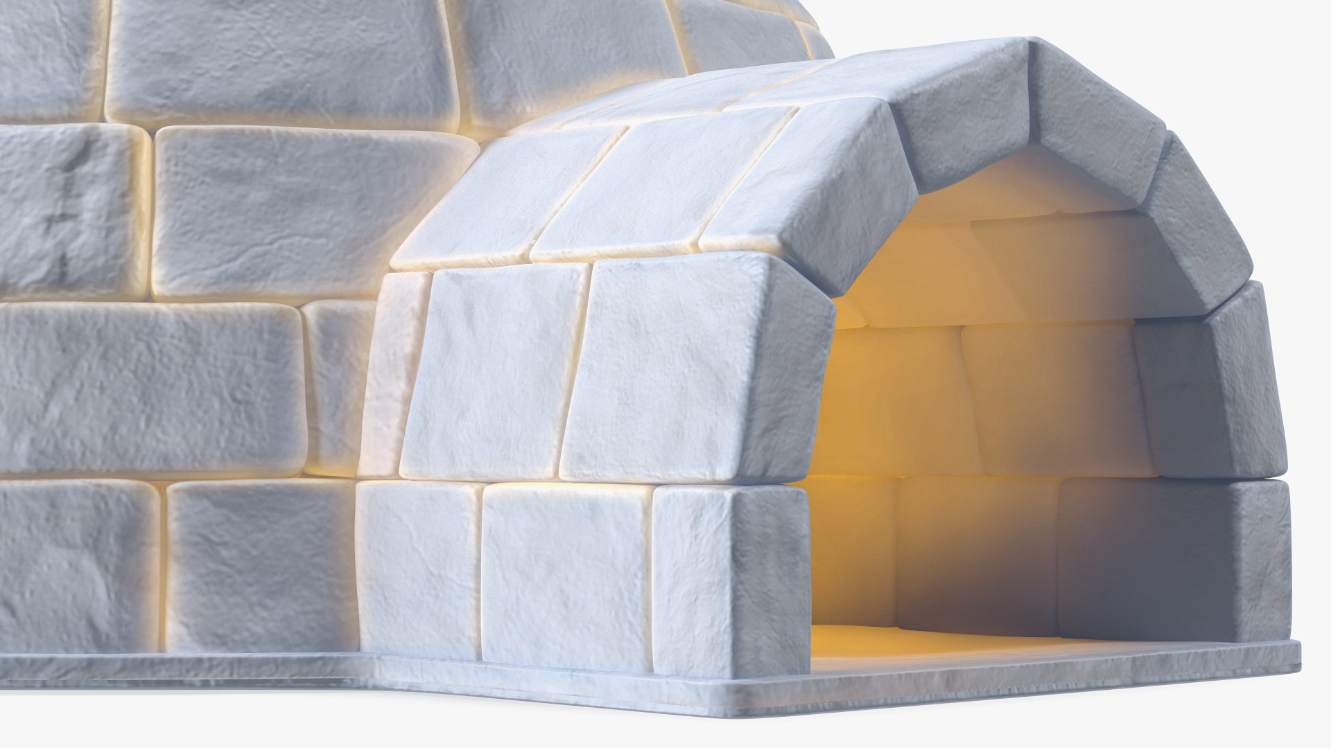 3D Eskimos Igloo Glows at Night model