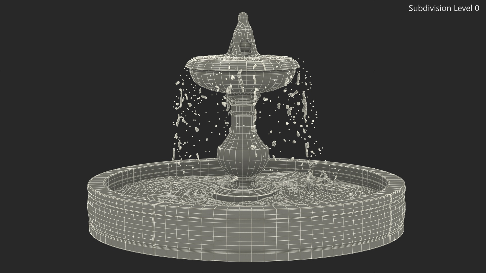 Classic Stone Garden Fountain for 3D Print 3D