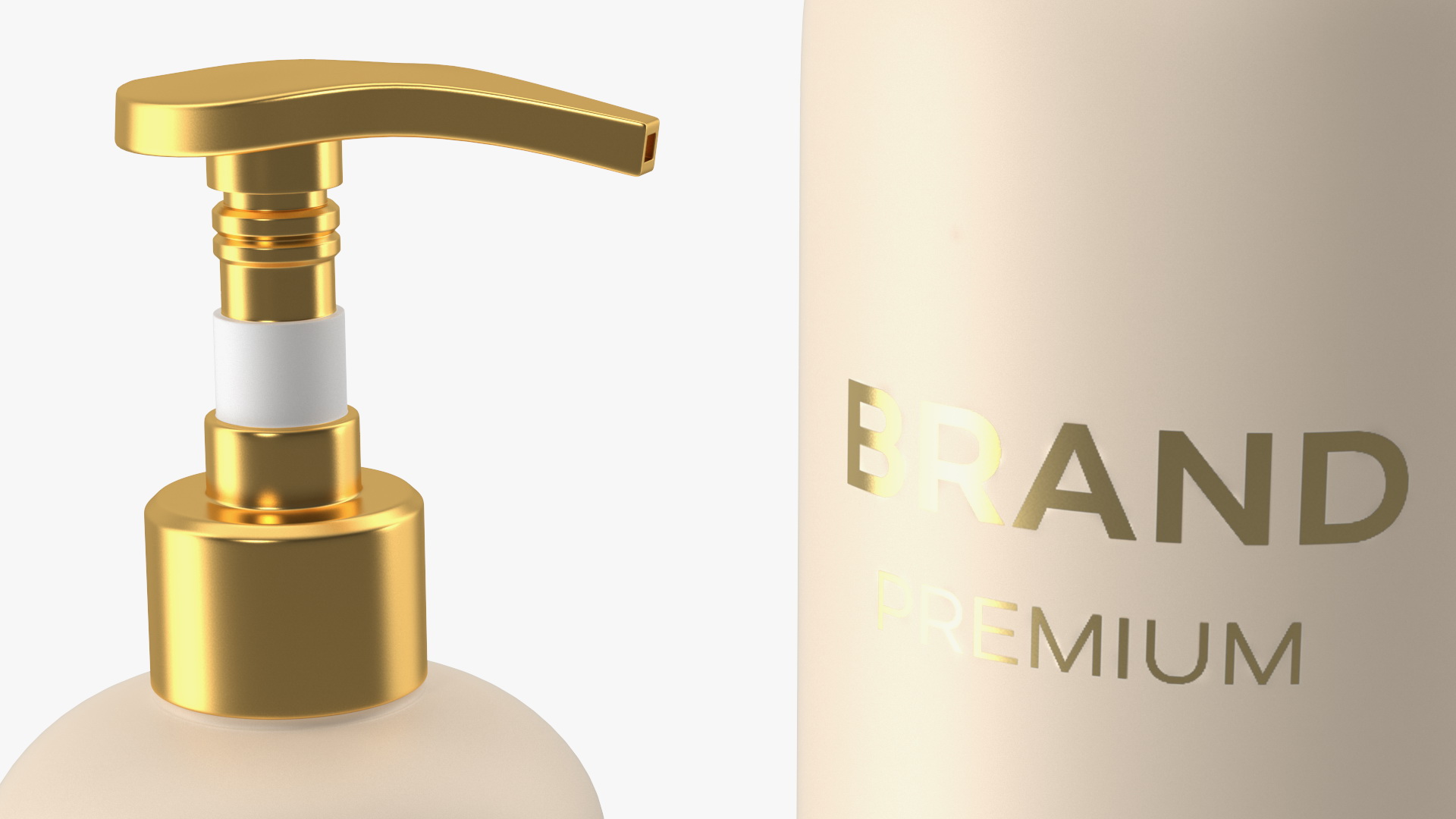 3D model Gold Cosmetic Pump Bottle