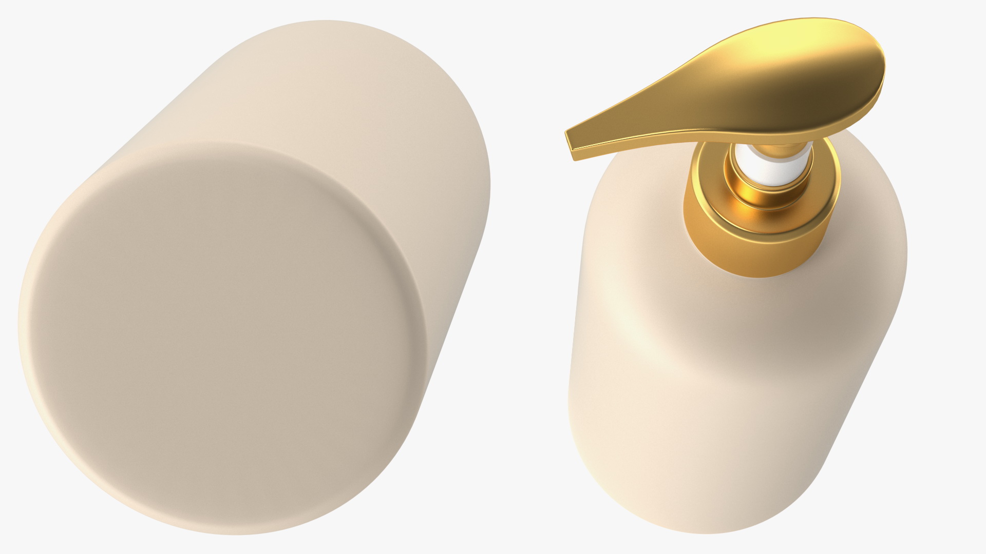 3D model Gold Cosmetic Pump Bottle